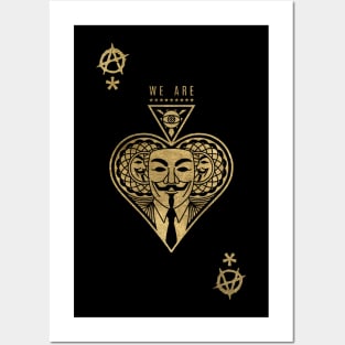 We are anonymous gold edition Posters and Art